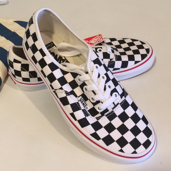 black and white square vans